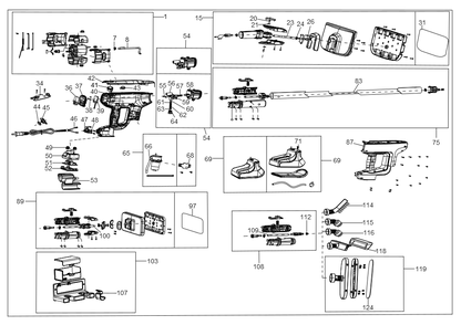Exploded Diagram A Diagram and Parts List for BHSM15FX10 Type 1 Black and Decker Steamer